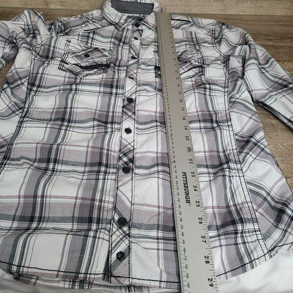 BKE Tailored Fit Long Sleeve Button Up Casual Western Shirt Mens LG Embroidered - Picture 4 of 10